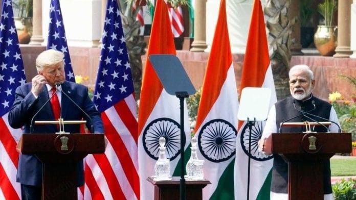 Президент США Дональд Трамп и премьер-министр Индии Нарендра Моди